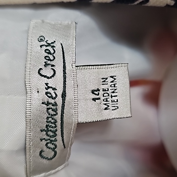 Coldwater Creek Floral Blazer Beautiful Red and Navy Size 14 - Picture 9 of 11